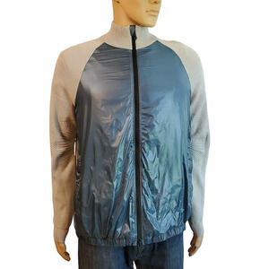 Under Armour UAS Blue & Gray Zip Front Hybrid Jacket Men's NWT Size LARGE